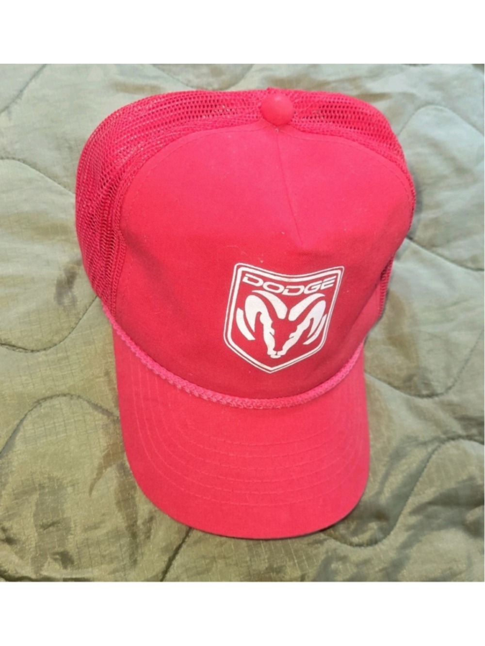 Vintage Dodge Ram Logo Snapback Dad Hat Baseball Cap Chrysler‎ Red Mopar Racing